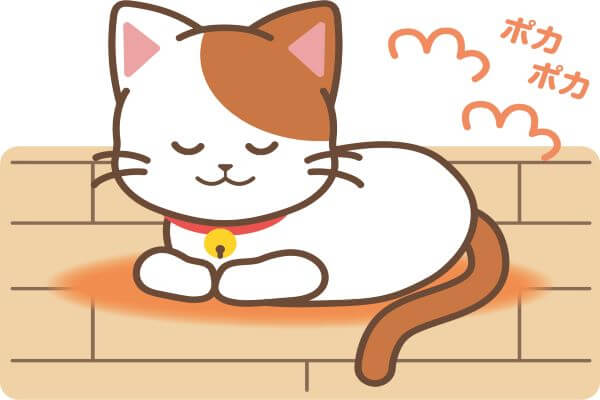 床暖で猫イラスト